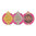 Glitter Star 50 mm pinkki/vaaleanpunainen glitterimitali mitalinauhalla M171